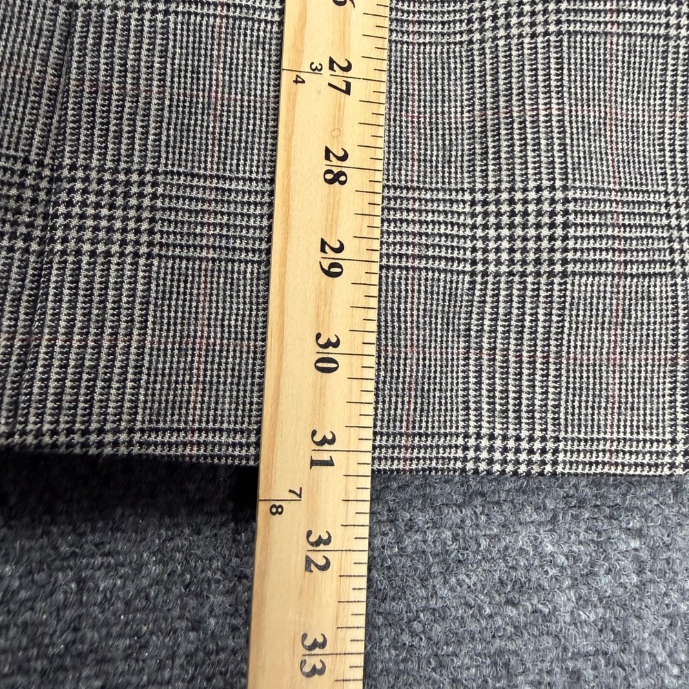 VTG Brooks Brothers 346 Mens 40R 100% Wool Glen Plaid Blazer Sport Coat Gray Red - Picture 6 of 15